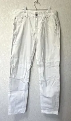 ホワイトワイドデニム Niko and…(ニコアンド) 白