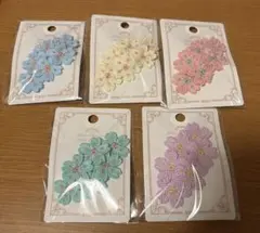 新品未開封 さくらスリーピン　ワッツ セリア 春 桜 ヘアピン 編み風 5点