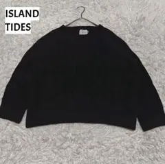 ISLAND TIDES ケーブルニット ブラック イギリス製