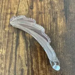 バナナクリップ　クリア 波状ヘアクリップ 約11.5㎝