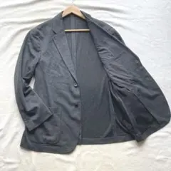ユニクロ　ストレッチ　アンコン　ジャケット　大きめ　XXL チャコールグレー
