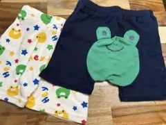 美品　カエル　パンツ　ボトムス　80㎝　2枚セット　西松屋　パジャマ　保育園着