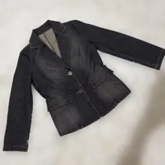 希少バーバリーロンドン デニム テーラードジャケットレディース