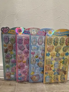 【正規品】うるちゅるポップシール おぱんちゅうさぎ んぽちゃむ 4種