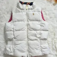 ポロラルフローレン リバーシブル ダウンベスト 120 金刺繍 希少