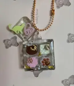 Ha.150　レジン　ボールチェーン　肉球　ねこ　チョコボックス