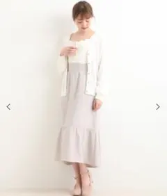 MAJESTIC LEGON バックレースアップギャザースカート ロングスカート