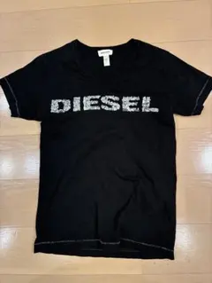 DIESEL ブラック Vネック Tシャツ