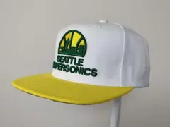 LAST1【NBA☆CAP】シアトルスーパーソニックス！ミッチェル＆ネス／白＆黄のサムネイル