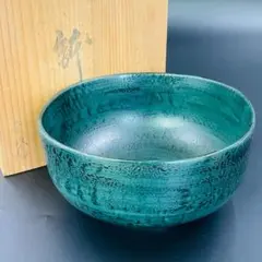 北一硝子　ぎやまん　茶碗　抹茶茶碗　常盤色　手作り　木箱付 北一硝子 ぎやまん 茶碗 抹茶茶碗 常盤色 手作り 木箱付 - メルカリ