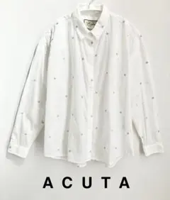 【最終値下げ】 ACUTA 星柄　刺繍ブラウス　ホワイトシャツ　アーバンリサーチのサムネイル