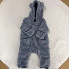 petit main フリースオーバーオール ブルー