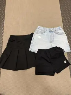 キッズ 女児 スカート&ボトムス 3点セット110~120サイズ