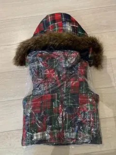 GAP KIDS チェック柄ダウンベスト 130サイズ