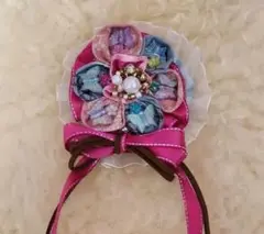 蝶柄 リボン コサージュ ヘアアクセサリー　浴衣