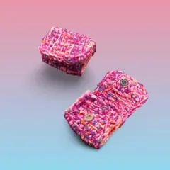ハンドメイド アフガン編み 小物ケース AirPods Proケース 手編み