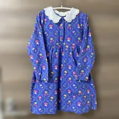 Jo Jo Maman Bebe レース襟きのこと花柄ワンピース　美品