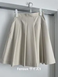 Feroux ベージュ フレアスカート ひざ丈