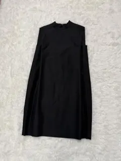 美品　トゥモローランドコレクション　毛絹　コクーンワンピース　バックリボン