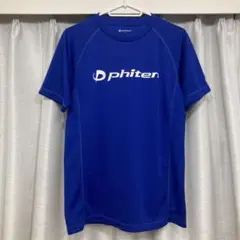 ファイテン シャツ ブルー×ホワイト メンズ M