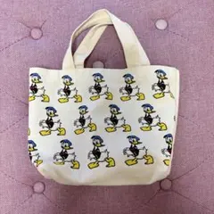 ディズニー　美品　ドナルドダック ミニトートバッグ　帆布