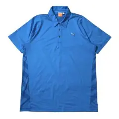 プーマゴルフ バック ビッグ 18ホール ロゴ プリント 半袖 ゴルフポロシャツ