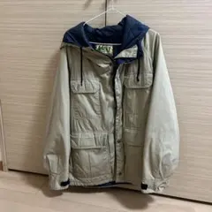 【古着】マウンテンパーカー ベージュ