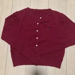 赤 カーディガン