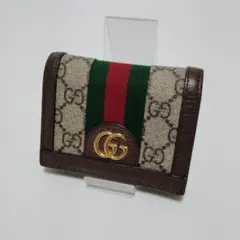 GUCCI　グッチ　2つ折り財布　オフディア　シェリーライン　GGスプリーム
