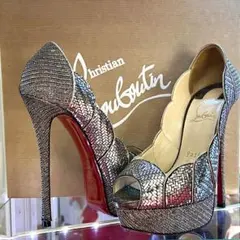 2025年最新】クリスチャンルブタン ラメ オープントゥパンプスの人気