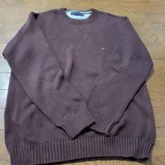 TOMMY HILFIGER ブラウンニットセーター Mサイズ