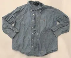 ラルフローレン　シャンブレーシャツ　ボタンダウン　3T 100 リペアあり