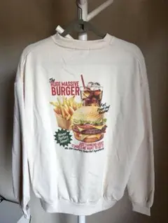 【美品】WEGO ウィゴー ハンバーガーセットプリント トレーナー　男女可