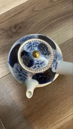 花柄 陶器製急須　紅楽社