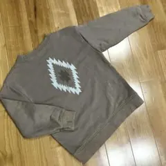 dev!rock ブラウン ダイヤモンドパターン トレーナー