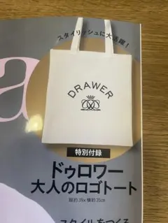 Drawer × éclat 10月号 特別付録 ロゴトートバッグ