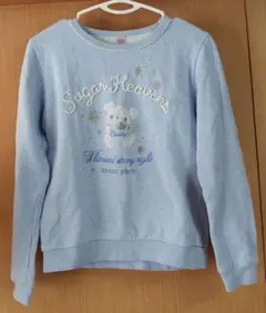 メゾピアノ　トレーナー 水色　１６０cm