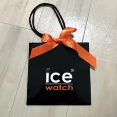 ICE WATCH ショッパー ショップ袋 アイスウォッチ 黒 オレンジ リボンのサムネイル