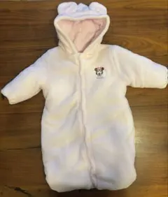 ミニーちゃん フリースツーウェイロンパース おくるみピンク