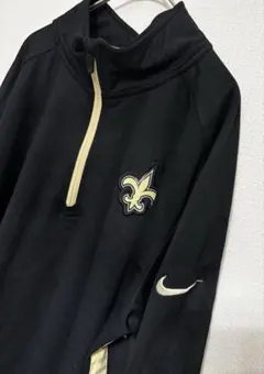 ナイキ刺繍　NFLニューオーリンズセインツ　ハーフジッププルオーバー　Ｌサイズ