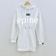 epine フーディー スウェット ワンピース白 ミニワンピースのサムネイル