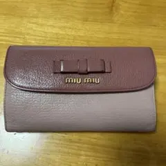 miu miu 長財☆布クロコ型押し リボン - メルカリ