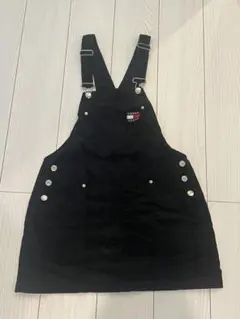 TOMMY JEANS ブラックコーデュロイサロペット M