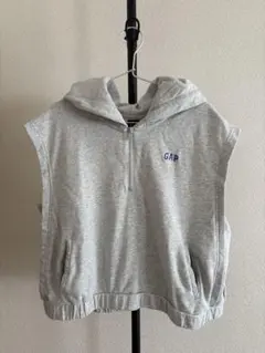【GAP】フード付きノースリーブトレーナー XL グレー