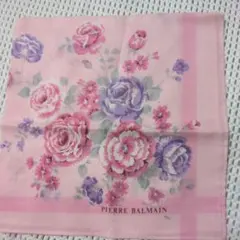 PIERRE BALMAIN ハンカチ ピンク 花柄のサムネイル