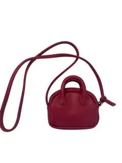 shasame 赤 レザーミニバッグ