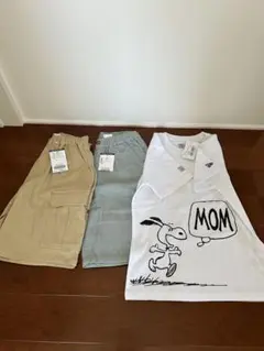 ニューエラ　スヌーピーTシャツ　ブリーズ　ハーフパンツ　3点セット140サイズ