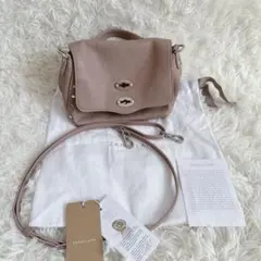 美品ZANELLATO ポスティーナ ミニ 2WAY レザー バッグ グレージュ