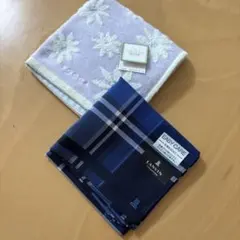 TOCCA 花柄ハンカチ & LANVIN チェック柄ハンカチ セットのサムネイル