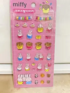 韓国限定！　ミッフィー　ボンボンドロップシール　3Dクリスタルシール　うるちゅる